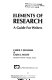 Elements of research : a guide for writers /