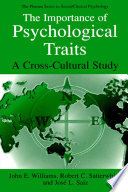 The importance of psychological traits : a cross-cultural study /