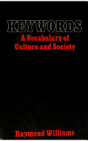 Keywords : a vocabulary of culture and society /