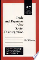 Trade and payments after Soviet disintegration /