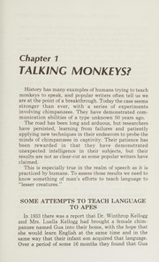 Monkeys will never talk ... or will they ? /