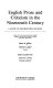 English prose and criticism in the nineteenth century : a guide to information sources /