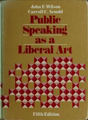 Public speaking as a liberal art /