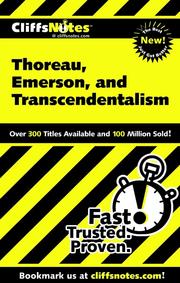 CliffsNotes Thoreau, Emerson, and transcendentalism /