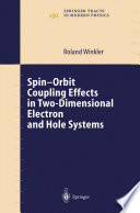 Spin-orbit coupling effects in two-dimensional electron and hole systems /