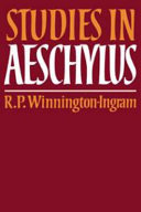 Studies in Aeschylus /