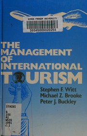 The management of international tourism /