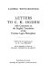 Letters to C. K. Ogden with comments on the English translation of the Tractatus Logico-Philosophicus /