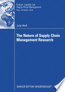 The nature of supply chain management research : insights from a content analysis of international supply chain management literature from 1990 to 2006 /