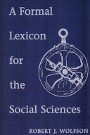 A formal lexicon for the social sciences /
