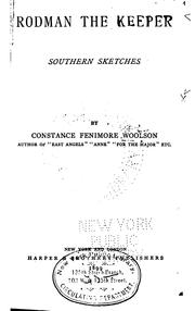 Rodman the keeper: southern sketches.