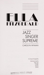 Ella Fitzgerald : jazz singer supreme /