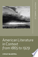 American literature in context from 1865 to 1929 /