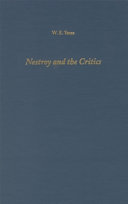 Nestroy and the critics /