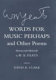 Words for music perhaps and other poems : manuscript materials /