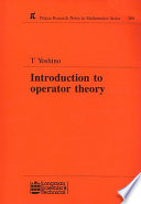Introduction to operator theory /
