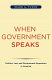 When government speaks : politics, law, and government expression in America /