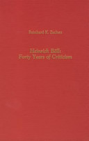 Heinrich Böll : forty years of criticism /