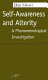 Self-awareness and alterity : a phenomenological investigation /