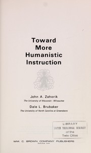 Toward more humanistic instruction /