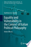 Equality and Vulnerability in the Context of Italian Political Philosophy : Italian Efficacy /