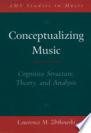Conceptualizing music : cognitive structure, theory, and analysis /