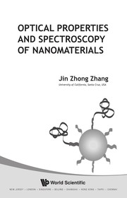 Optical properties and spectroscopy of nanomaterials /