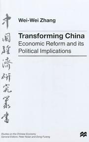 Transforming China : economic reform and its political implications /