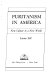 Puritanism in America: new culture in a new world.
