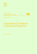 Computational complexity : a quantitative perspective /