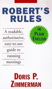 Robert's Rules in plain English /