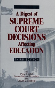 A digest of Supreme Court decisions affecting education.