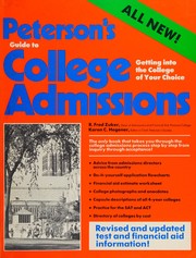 Peterson's guide to college admissions : getting into the college of your choice /