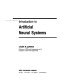 Introduction to artificial neural systems /